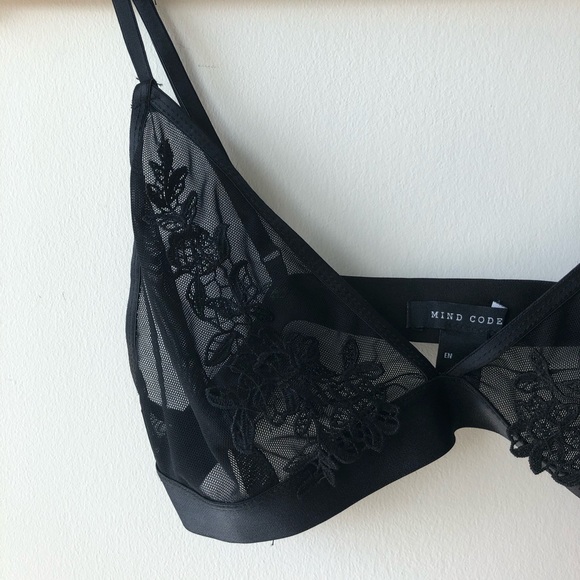 Mind Code Black Lace Bralette - Picture 2 of 3